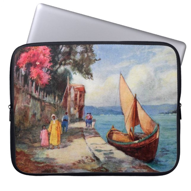 Bosporus Strait Istanbul Sail-Uitzicht in de Oostz Laptop Sleeve (Voorkant)