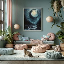 Bosque del Eclipse Lunar: Amanecer Místico Perfect Poster