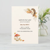 Bosrand Egel Herfst Baby Shower Uitnodiging (Staand voorkant)