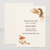 Bosrand Egel Herfst Baby Shower Uitnodiging (Voorkant / Achterkant)