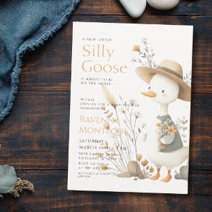 Bosrand Wilde Bloem Dwaze Gans Bloem Baby Shower Kaart