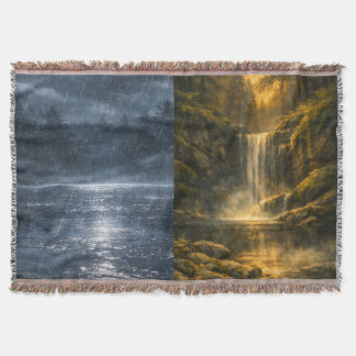 Bosregen & Waterval Twee‑Scène Worpdeken Deken