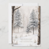 Bosrendier Wintervakantie Feestdagenkaart (Achterkant)