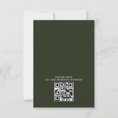Bosrijk Bergmeer Rustieke Budget QR Code Bruiloft Kaart (Achterkant)