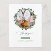 Bosrijk Eucalyptus Bruiloft Bedankt Briefkaart (Voorkant)