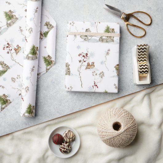 Bosrijk Woud Winter | Kerstmis Cadeaupapier (Crafts)