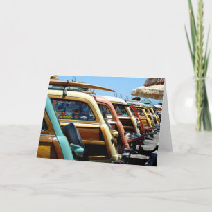 Bosrijke auto's op de werf bij Kerstman Cruz Kaart