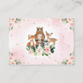  bosrijke bloemenblush Baby luier Raffle Informatiekaartje (Achterkant)