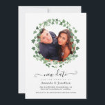 Bosrijke groene bruiloft nieuwe datum save the date<br><div class="desc">Aquarel groen uitgestelde bruiloft save the date kaarten,  speciaal ontworpen om snel en eenvoudig aan te passen aan uw evenement.</div>