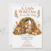 Bosrijke herfst baby shower kaart (Voorkant)