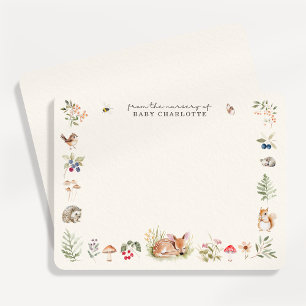 Bosrijke kinderkamer briefkaart