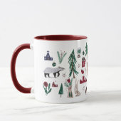 Bosrijke nordic ski Kerstmis Mok (Links)