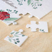 Bosroodrozen Mooie Bloemenkonijn Kindernaam Legpuzzel (Zijkant)