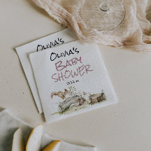 Bosroze Meisje Wilde Bosdieren Baby Shower