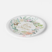 Bosrozen Koppel Baby Shower / Sprinkle Papieren Bordje (Gekanteld)