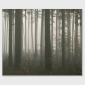 bosrust en boomsilhouetten in natuur cadeaupapier (Vlak)