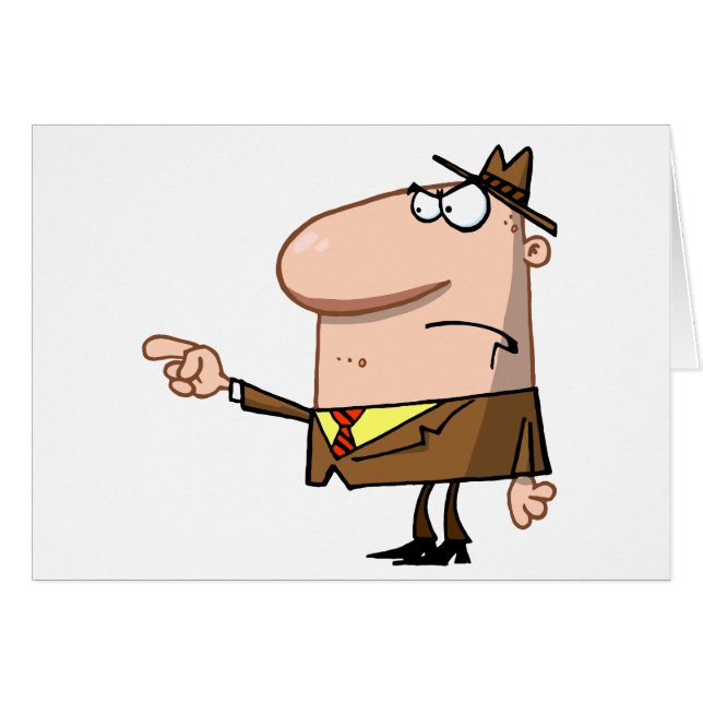 Boss Angry Finger Pointing (Voorkant Horizontaal)