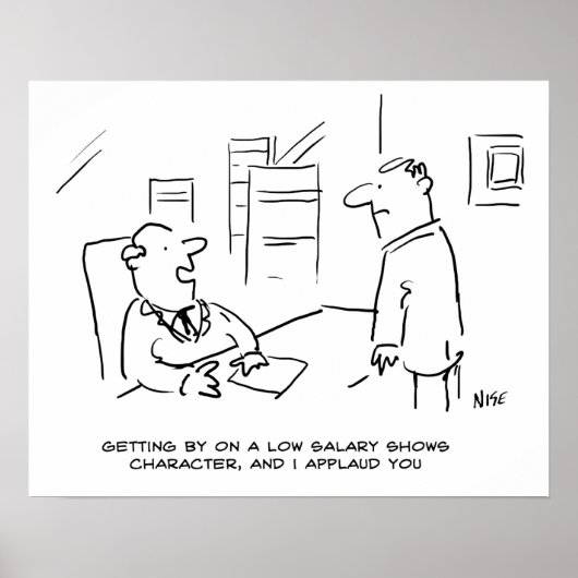 Boss Applauds Worker voor Lage Salaris Poster (Voorkant)