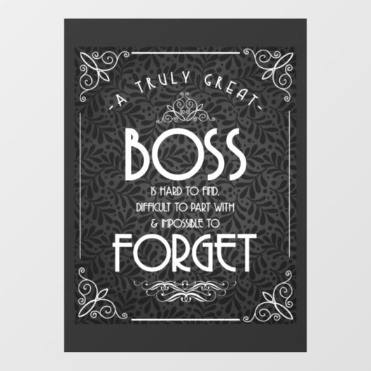 Boss-appreciatieweekbord Raamsticker (Vel)