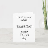 Boss Appreciation Card, Minimalist, Thank You Kaart (Voorkant)