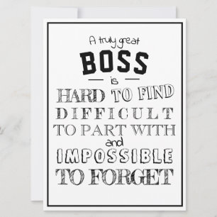 Boss Appreciation Chef Bedankt Gift voor hem Kaart