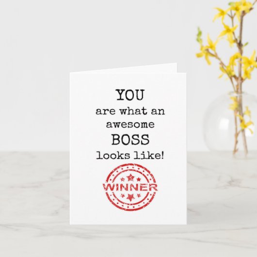 Boss Appreciation, dank je baas Kaart (Gele Bloem)