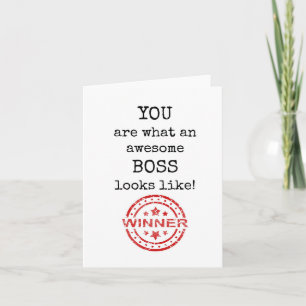 Boss Appreciation, dank je baas Kaart