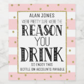 Boss Appreciation Gift - Boss Gift - Aangepast lab Wijn Etiket (Enkel label)