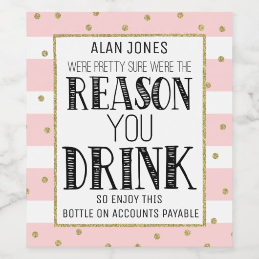 Boss Appreciation Gift - Boss Gift - Aangepast lab Wijn Etiket (Enkel label)