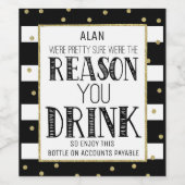 Boss Appreciation Gift - Boss Gift - Aangepast lab Wijn Etiket (Enkel label)