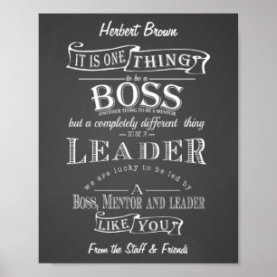 Boss Appreciation Gray achtergrond Poster