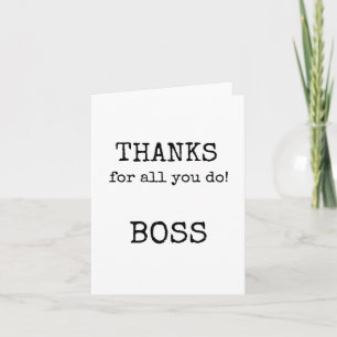 Boss Appreciation Kaart, Bedankt Kaart