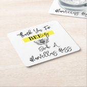 Boss appreciation week bedankt voor bijen kartonnen onderzetters (Schuin)