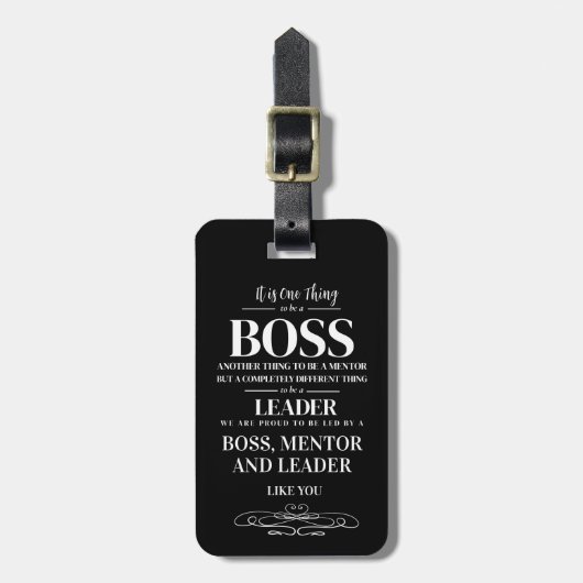 Boss appreciation week card bagagelabel (Voorkant verticaal)
