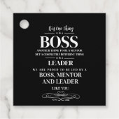 Boss appreciation week Mentor, leider Bedankjes Labels (Voorkant)