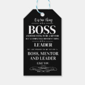 Boss appreciation week Mentor, leider Cadeaulabel (Voorkant)
