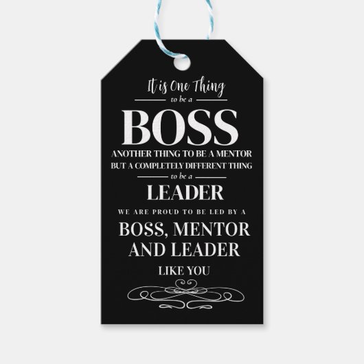Boss appreciation week Mentor, leider Cadeaulabel (Voorkant)