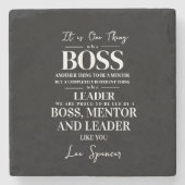 Boss appreciation week Mentor, leider Stenen Onderzetter (Voorkant)
