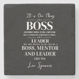 Boss appreciation week Mentor, leider Stenen Onderzetter