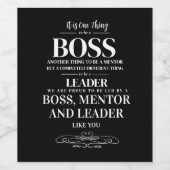 Boss appreciation week Mentor, leider Wijn Etiket (Enkel label)