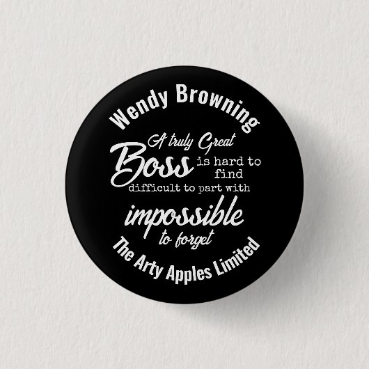 Boss appreciation week ronde button 3,2 cm (Voorkant)