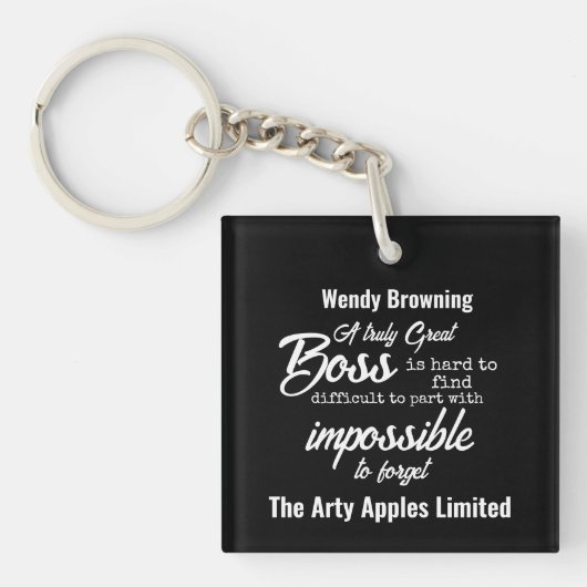 Boss appreciation week sleutelhanger (voorkant)