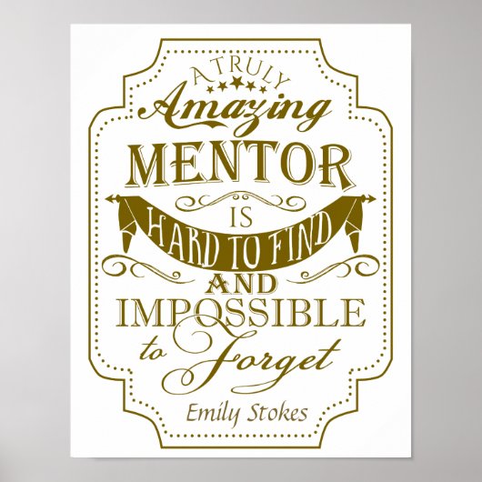 Boss art print baas mentor gold custom (Voorkant)