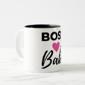 Boss Babe 2 Tweekleurige Koffiemok (Voorkant links)