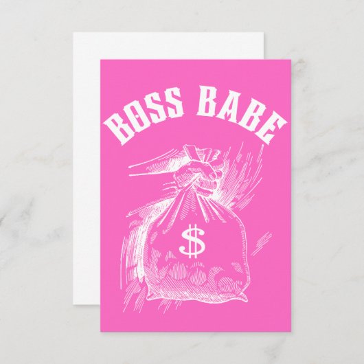 Boss Babe Bedankkaart (Voorkant / Achterkant)