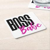 Boss Babe Entrepreneur Succesdoelstellingen Dreams Kartonnen Onderzetters (Schuin)