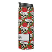 Boss Babe Festive AF Skeleton in het Santa Hat Pat Thermosbeker (Geroteerd rechts)