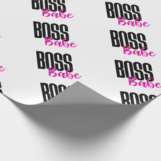 Boss Babe, Girl Boss Cadeaupapier (Hoek)
