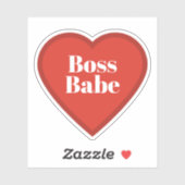 Boss Babe Heart Sticker - Relatable Mood Sticker (Vel)