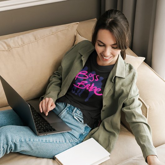 Boss Babe Hustle Script Typografie T-shirt